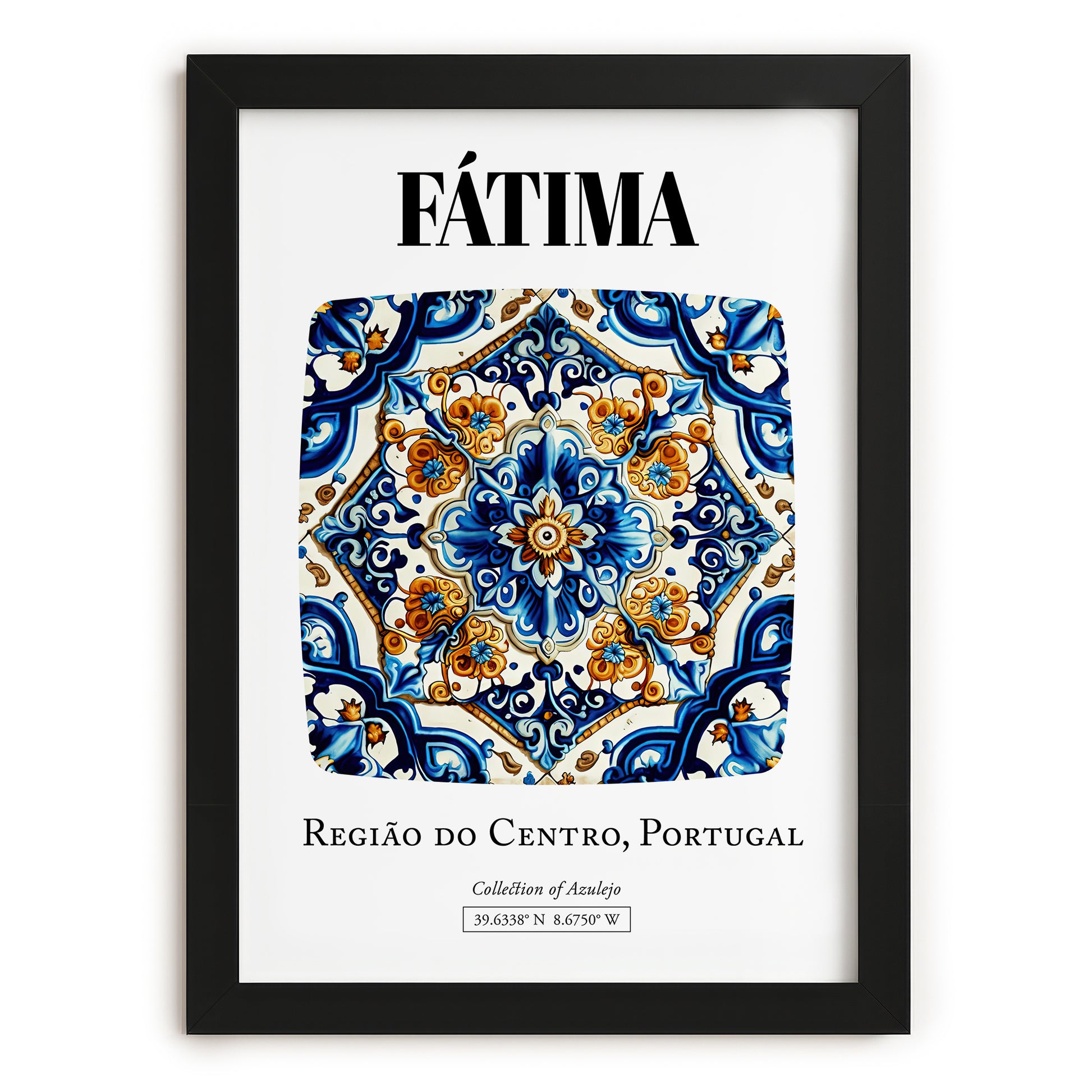 Fátima, Portugal – Travel Poster, in sleek black frame