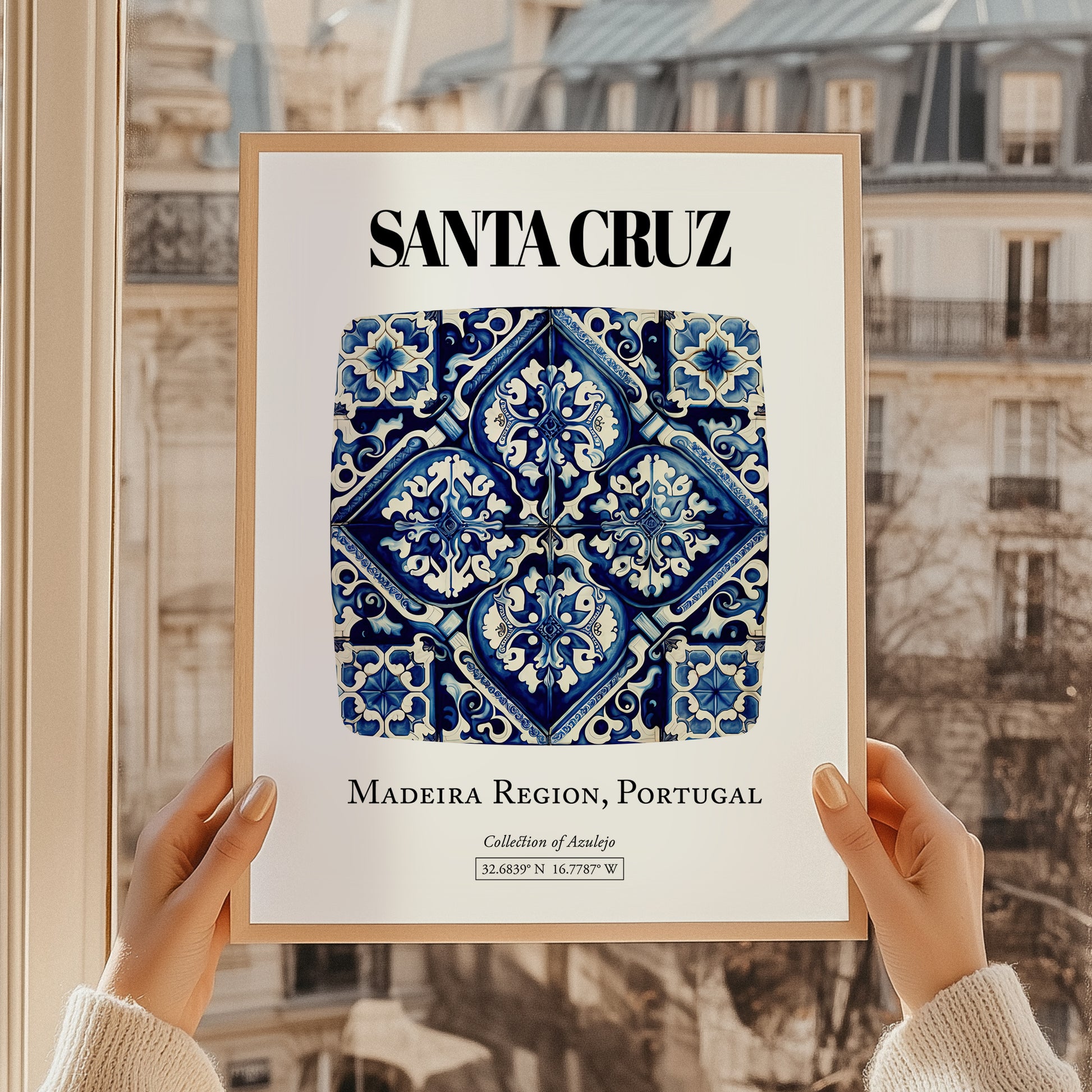 Santa Cruz, Portugal – Minimalist Travel Print