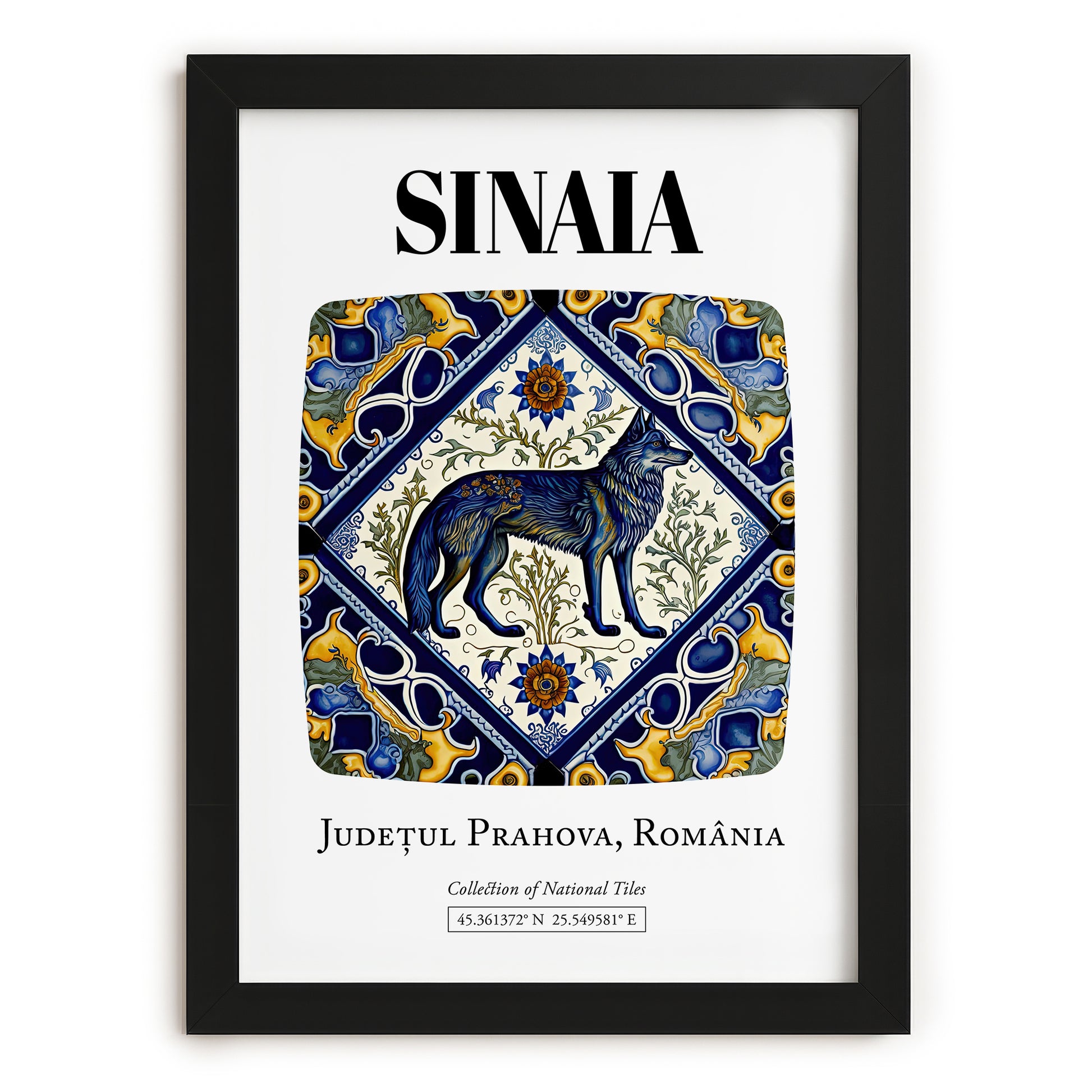 Sinaia, Romania – Travel Poster, in sleek black frame