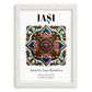 Iași, Romania – Cityscape Wall Art, placed in minimal white frame