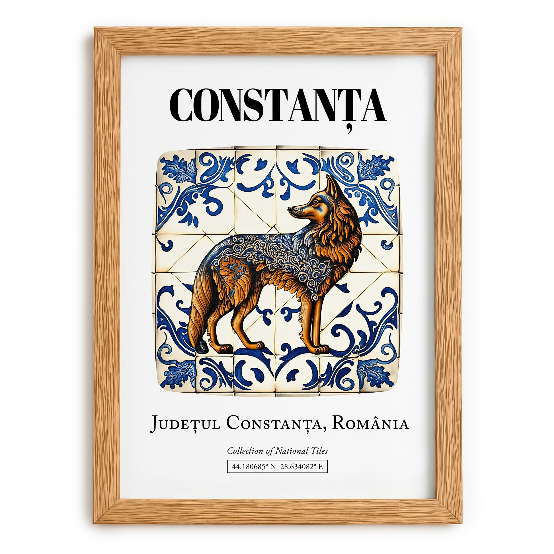 Constanța, Romania – Travel Wall Decor, set in oak frame