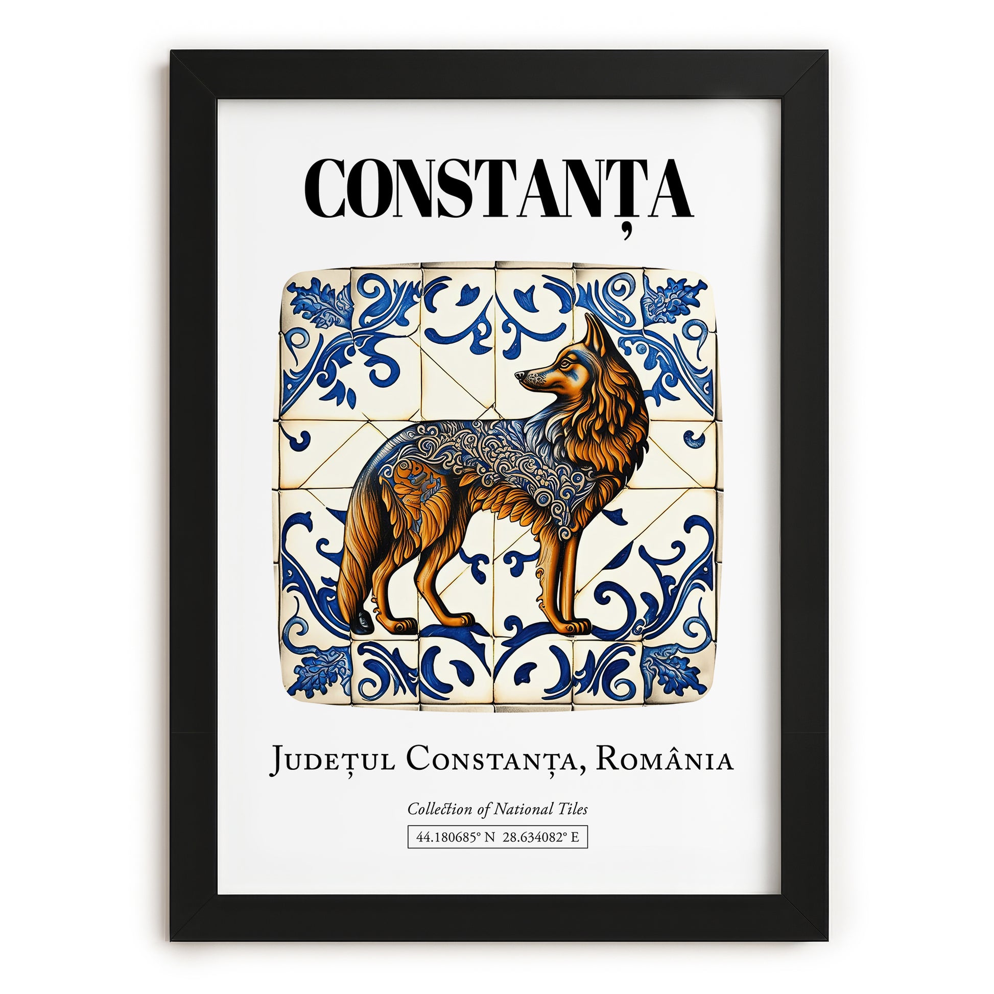 Constanța, Romania – Travel Wall Decor, in sleek black frame