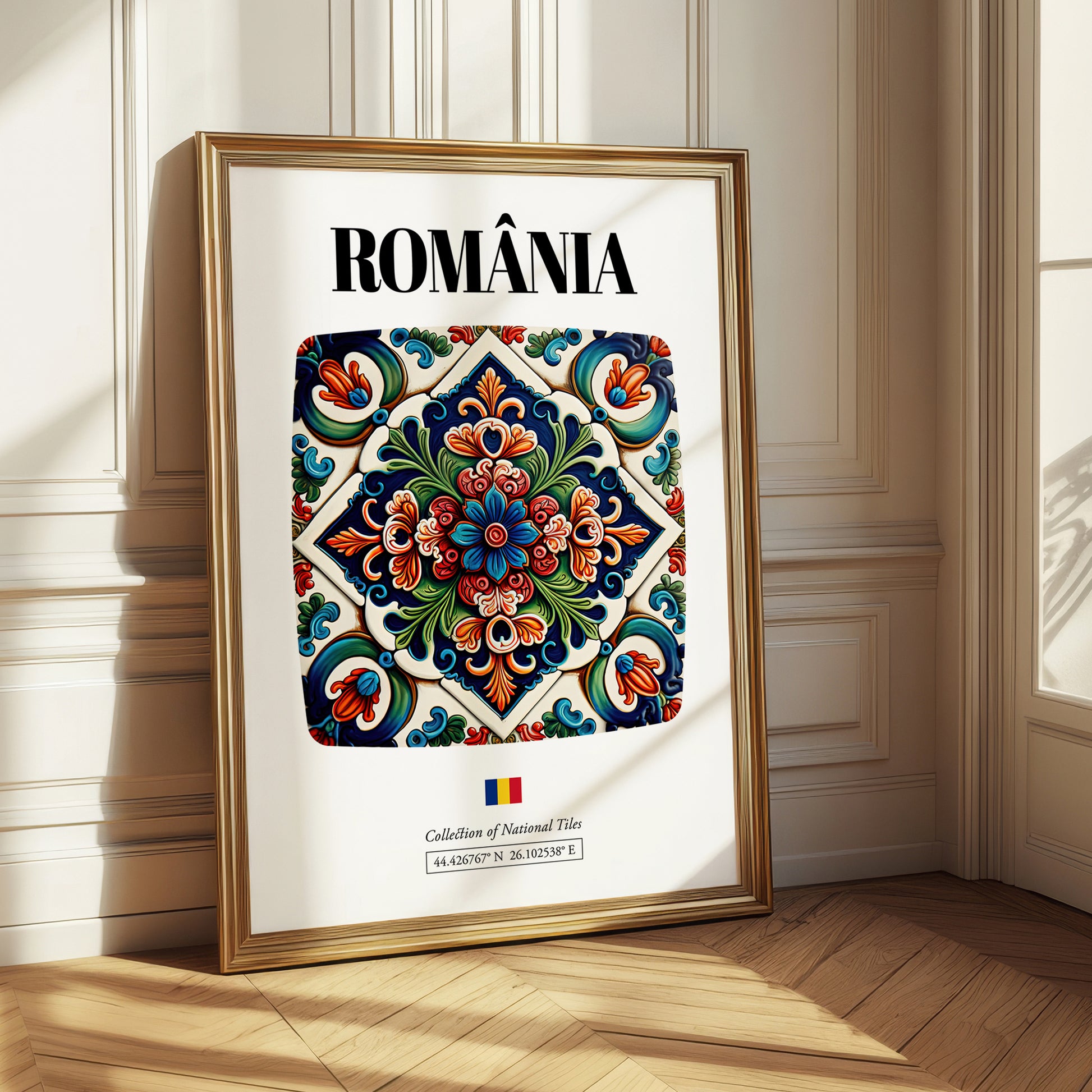 România, Romania – Illustrated Travel Poster, styled in a charming Paris street view