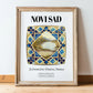 Novi Sad, Serbia – Cultural Heritage Wall Art, in wooden frame leaning on the floor