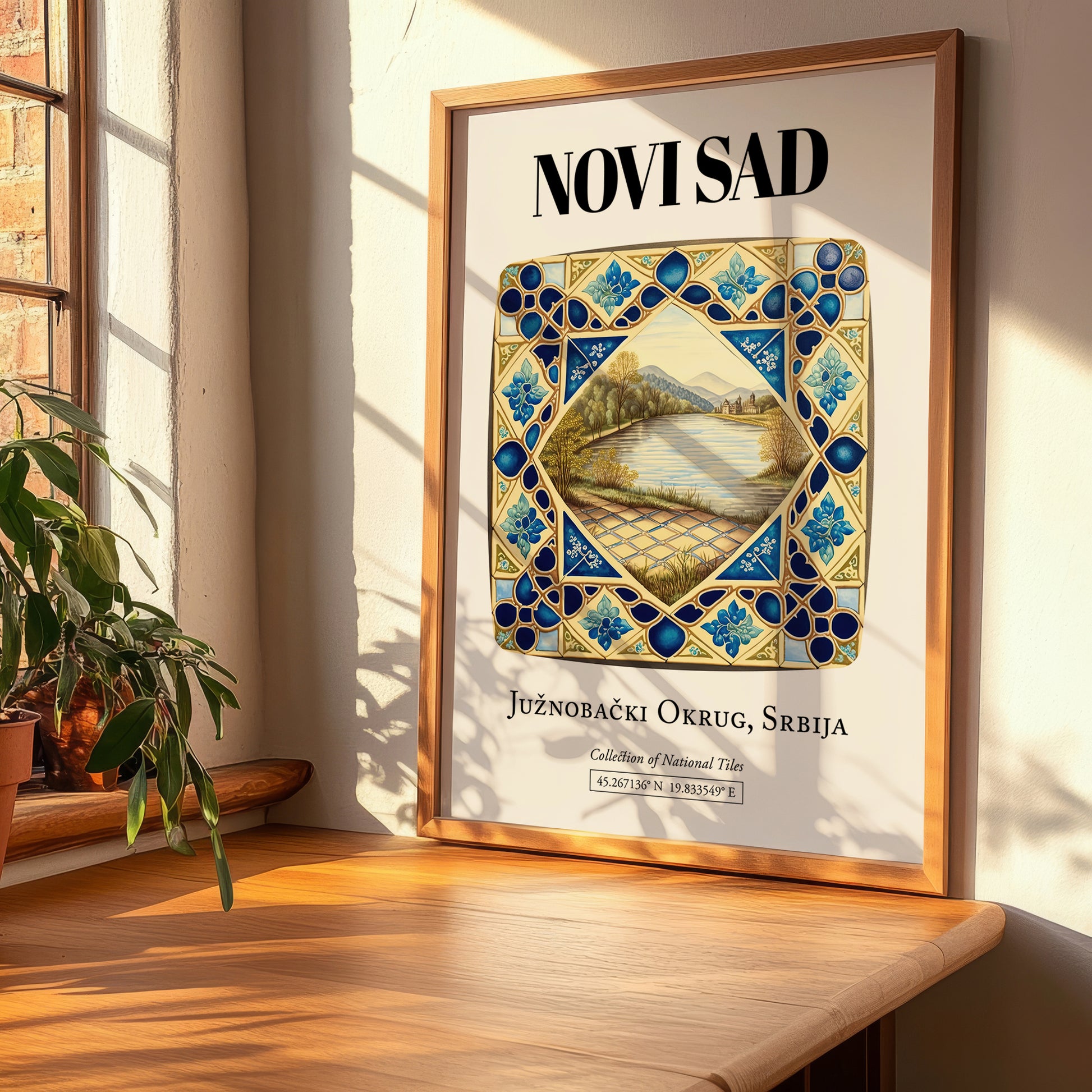 Novi Sad, Serbia – Cultural Heritage Wall Art, clean layout with no caption