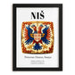 Niš, Serbia – Travel Wall Decor, in sleek black frame