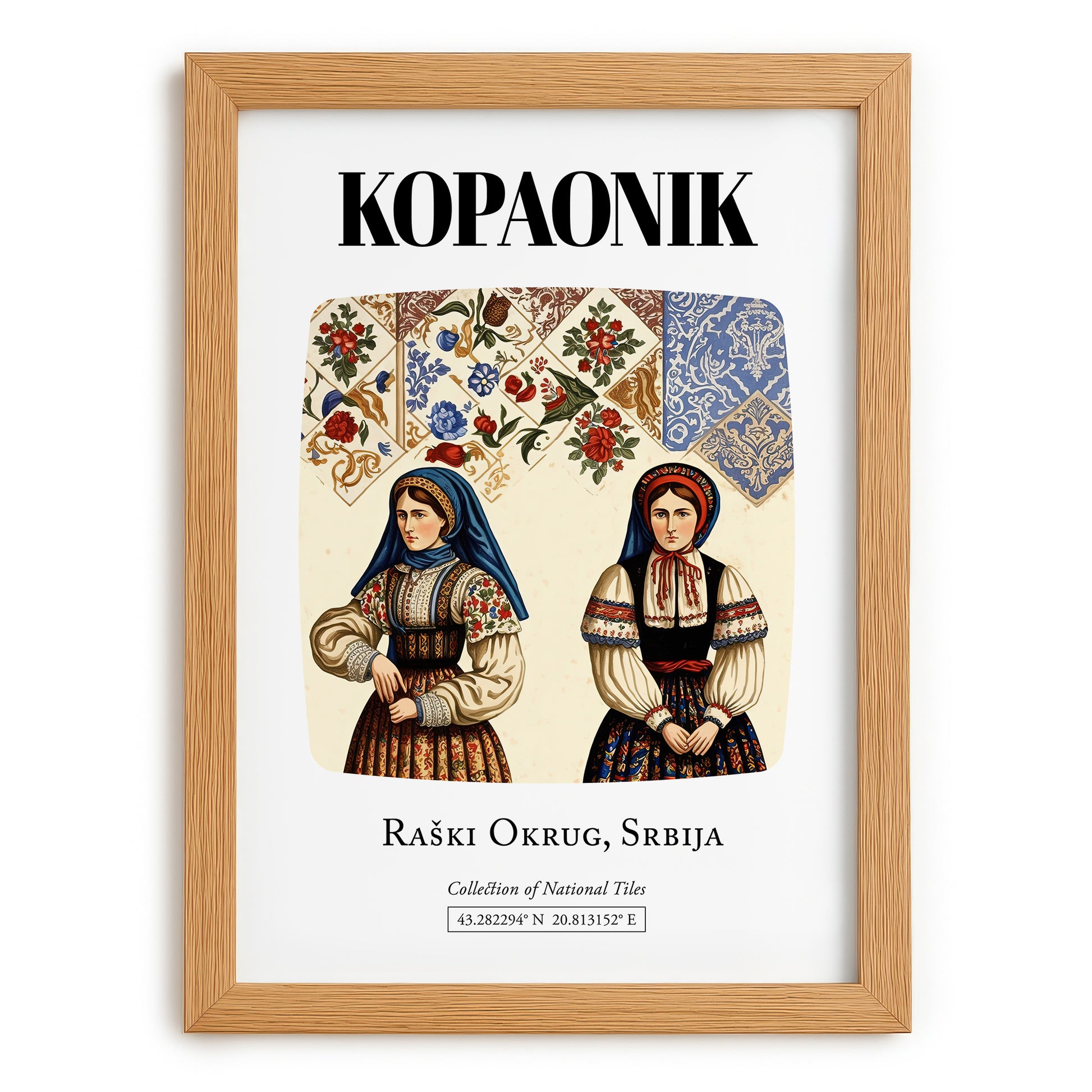 Kopaonik, Serbia – Travel Print, set in oak frame