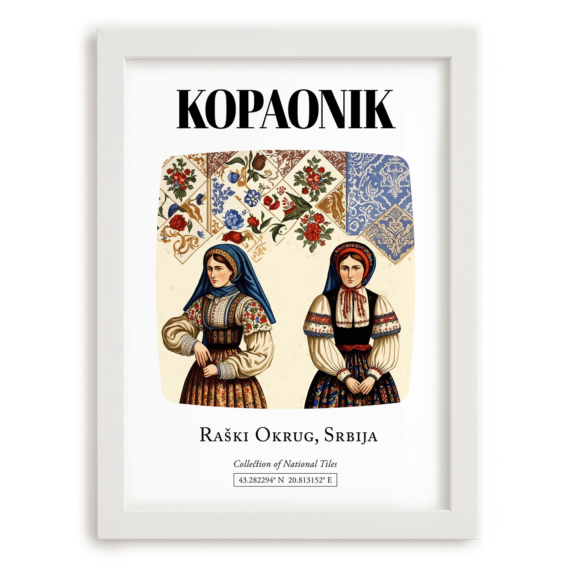 Kopaonik, Serbia – Travel Print, placed in minimal white frame
