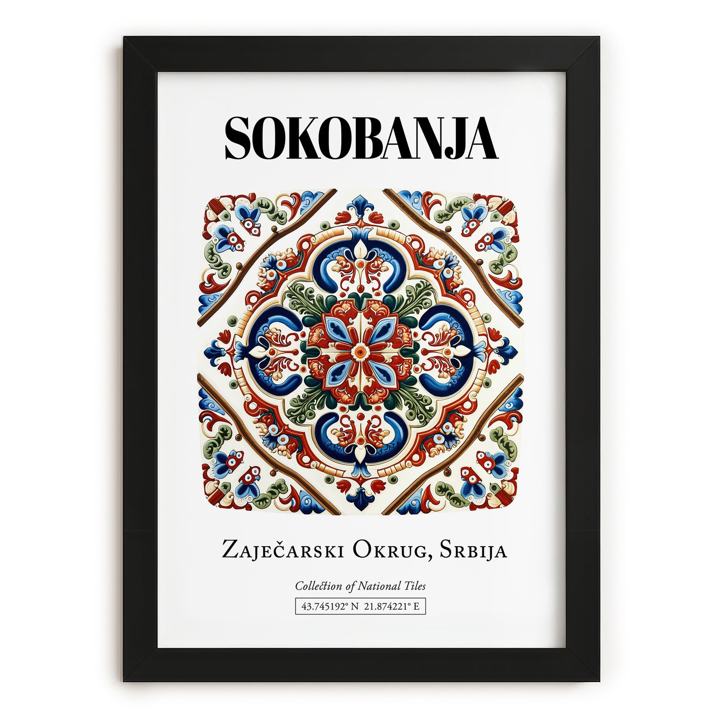 Soko Banja, Serbia – Travel Print, in sleek black frame