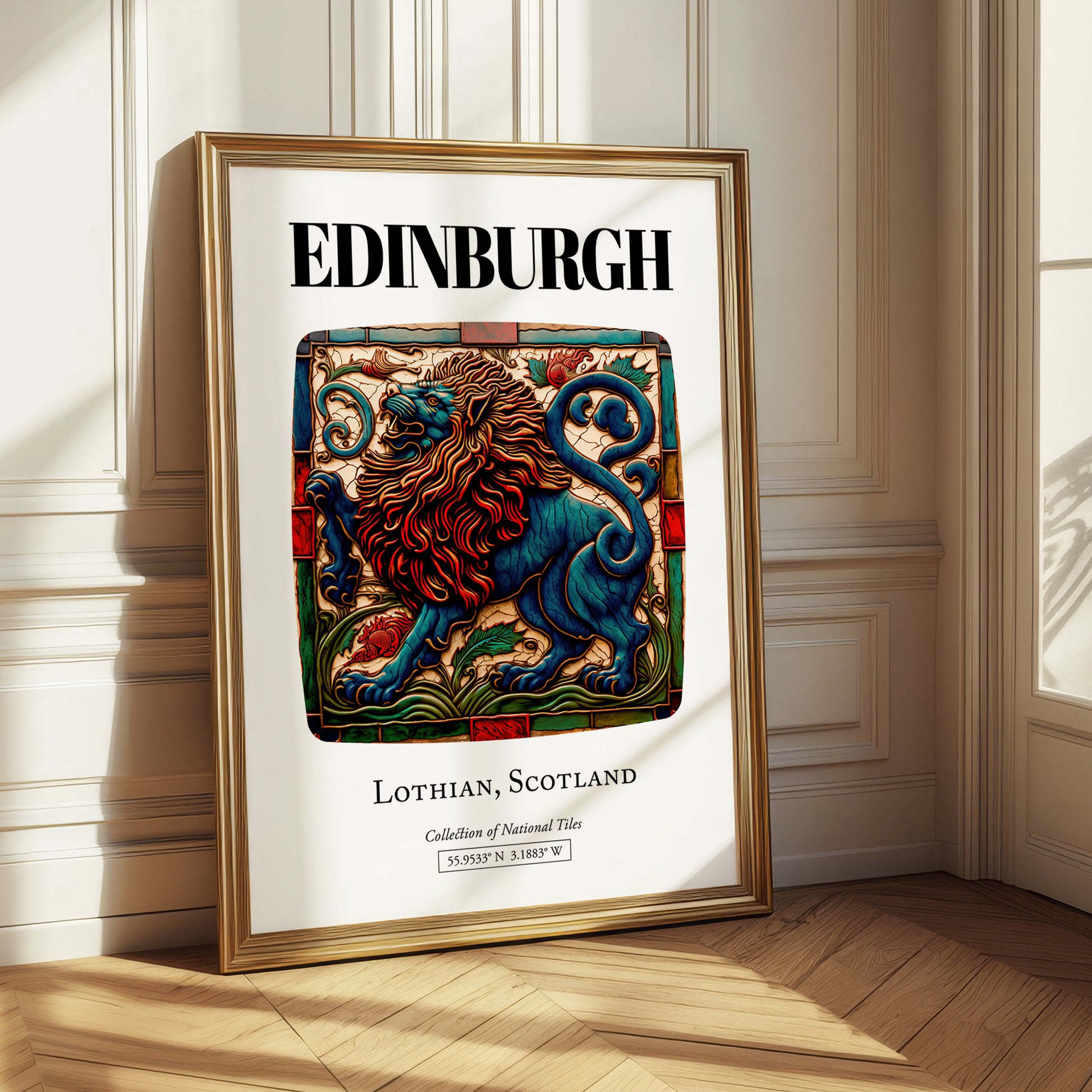 Edinburgh, Scotland – Travel Poster, styled in a charming Paris street view