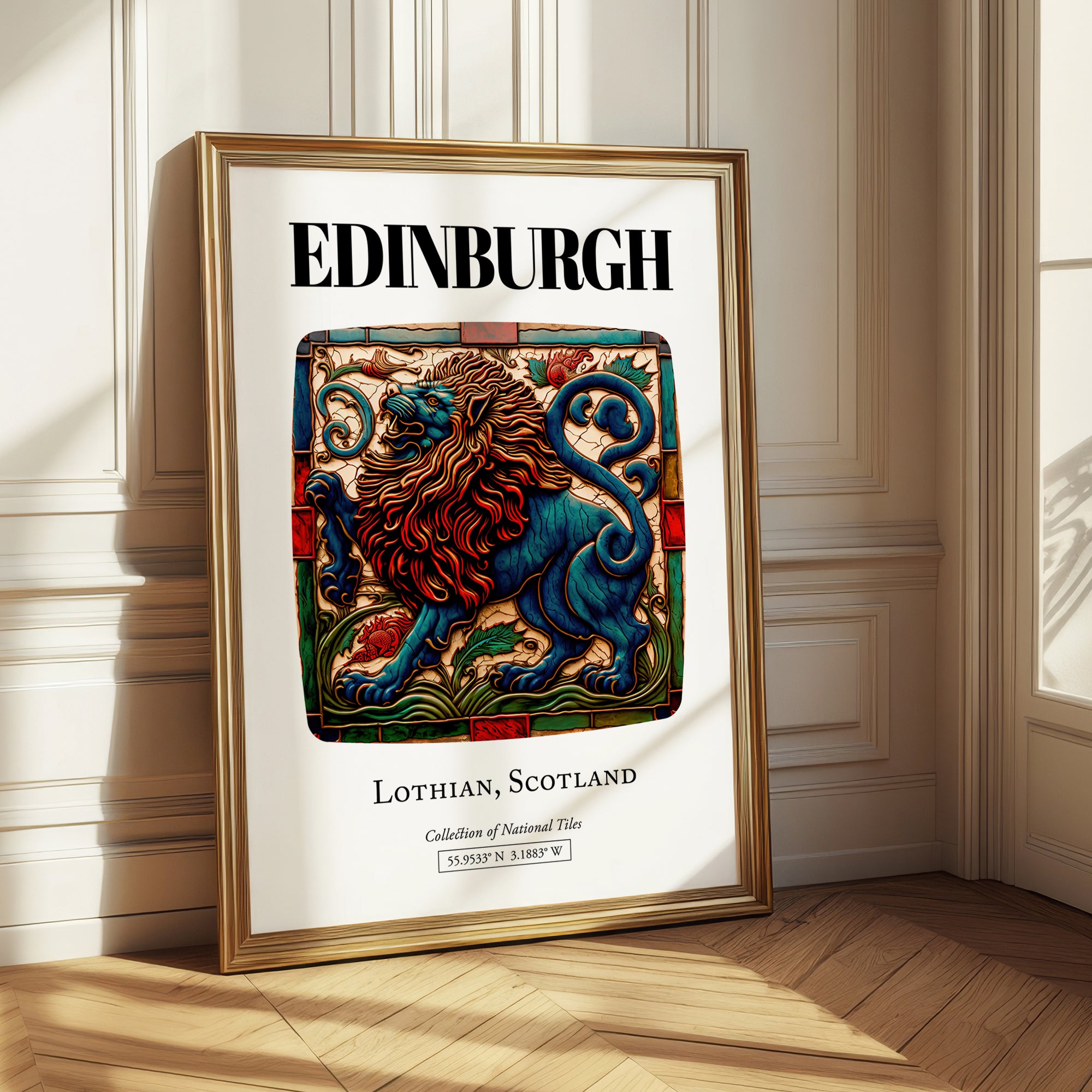 Edinburgh, Scotland – Travel Poster, styled in a charming Paris street view