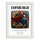 Edinburgh, Scotland – Travel Poster, placed in minimal white frame