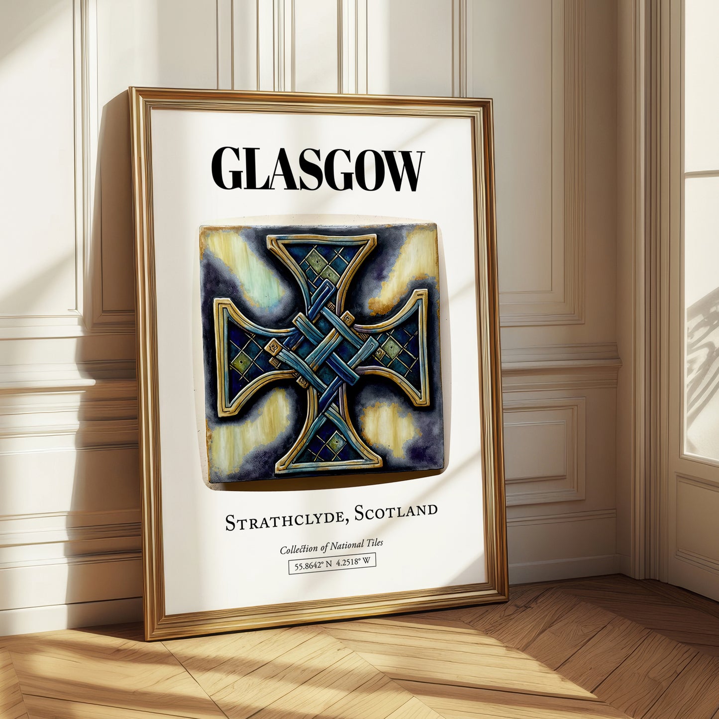 Glasgow, Scotland – Cultural Heritage Wall Art, styled in a charming Paris street view