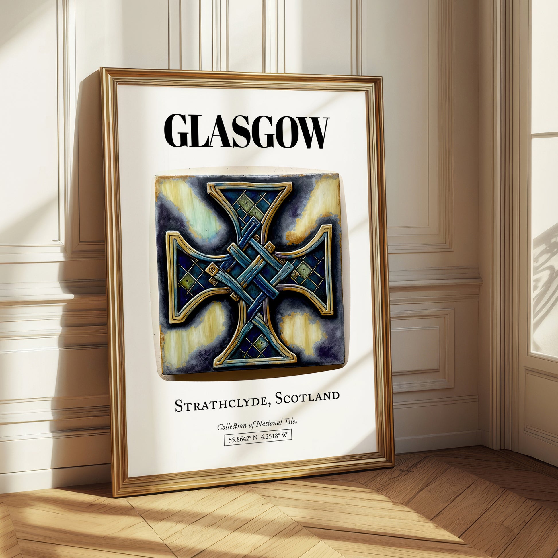 Glasgow, Scotland – Cultural Heritage Wall Art, styled in a charming Paris street view