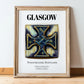 Glasgow, Scotland – Cultural Heritage Wall Art, in wooden frame leaning on the floor