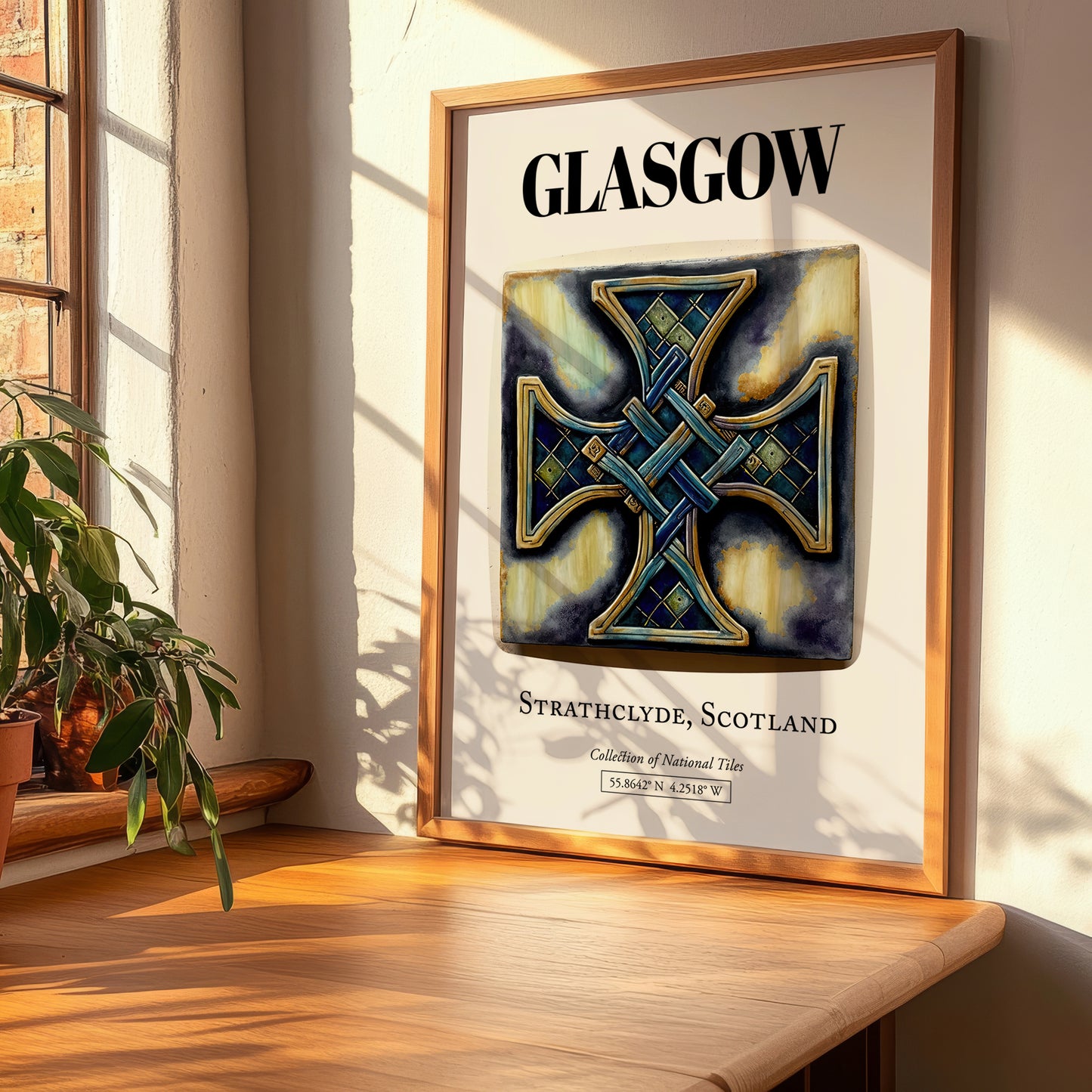 Glasgow, Scotland – Cultural Heritage Wall Art, clean layout with no caption
