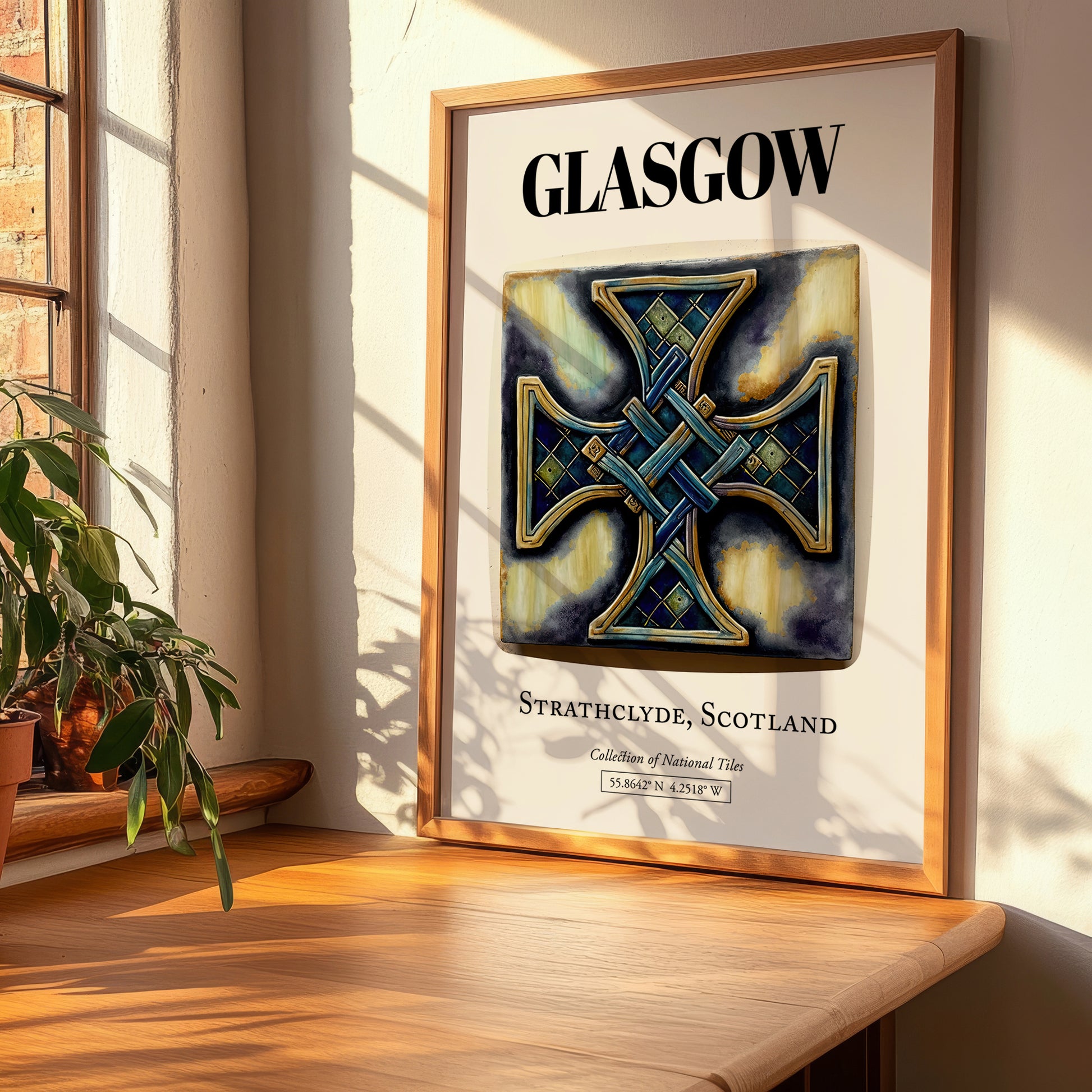 Glasgow, Scotland – Cultural Heritage Wall Art, clean layout with no caption