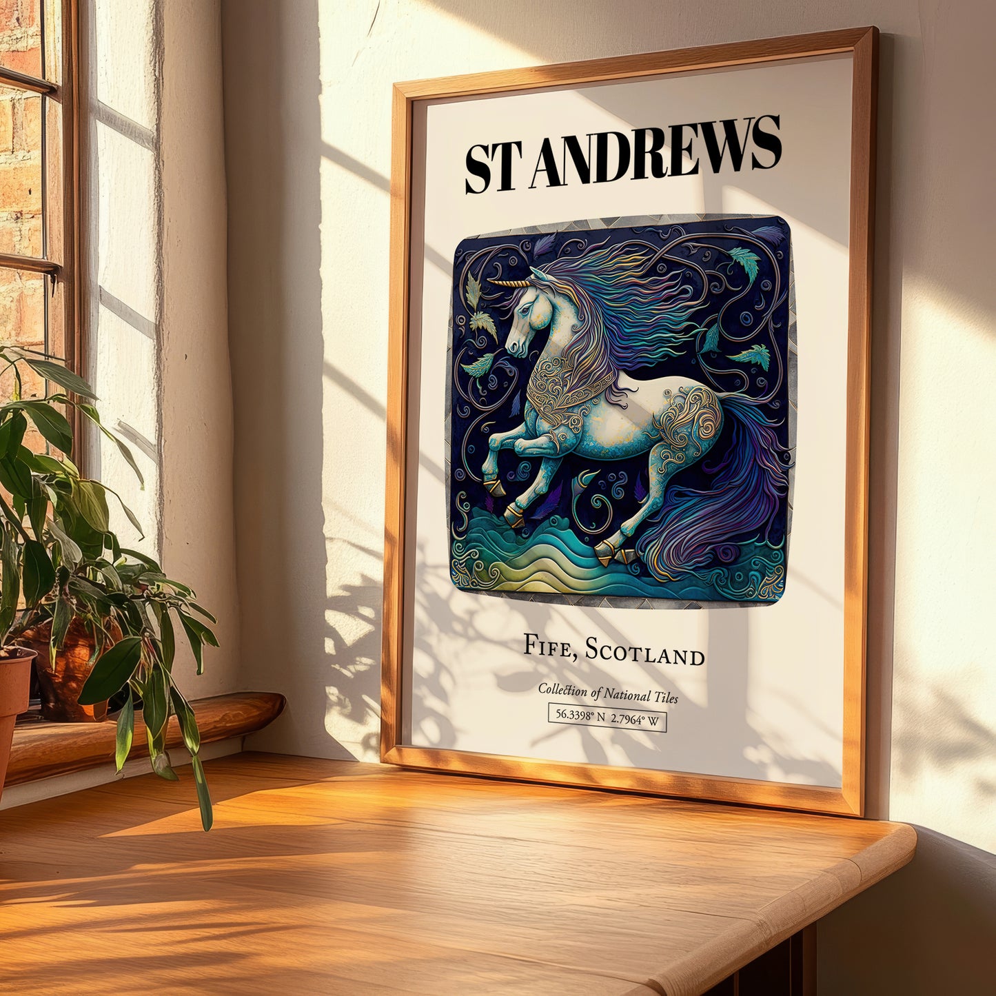 St Andrews, Scotland – Travel Poster, clean layout with no caption