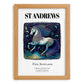 St Andrews, Scotland – Travel Poster, set in oak frame