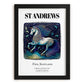 St Andrews, Scotland – Travel Poster, in sleek black frame