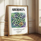 Aberdeen, Scotland – World Heritage Travel Poster, styled in a charming Paris street view