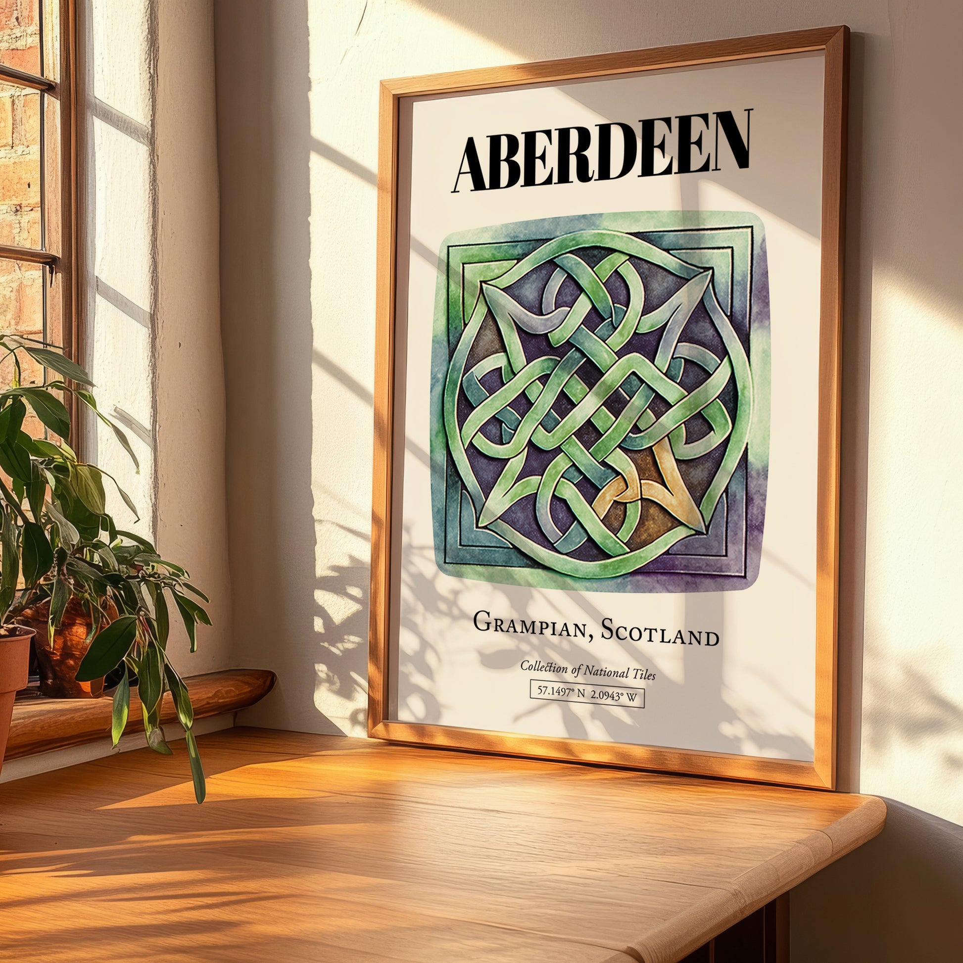 Aberdeen, Scotland – World Heritage Travel Poster, clean layout with no caption