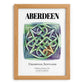 Aberdeen, Scotland – World Heritage Travel Poster, set in oak frame