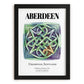 Aberdeen, Scotland – World Heritage Travel Poster, in sleek black frame