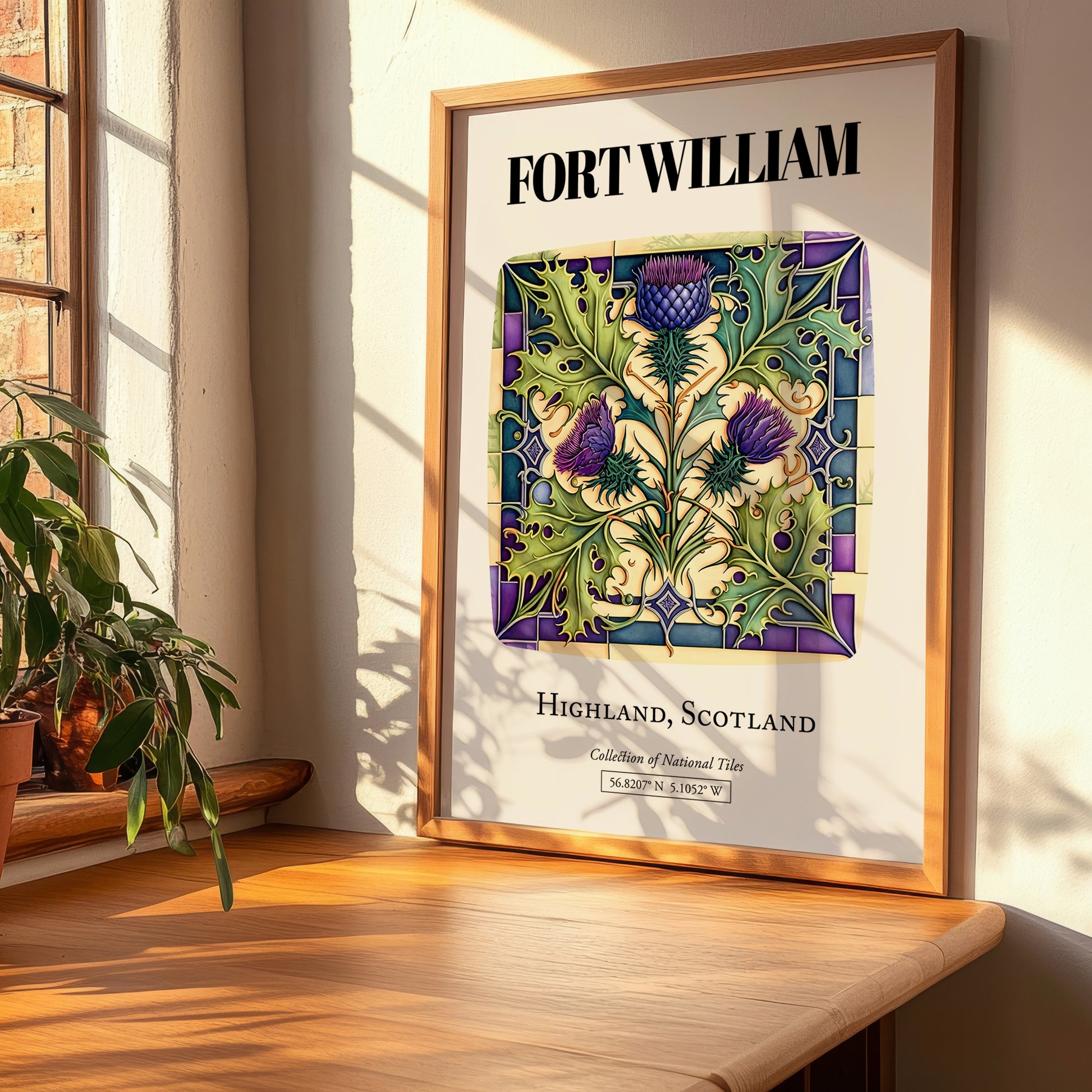 Fort William, Scotland – Tourist Destination Poster, clean layout with no caption
