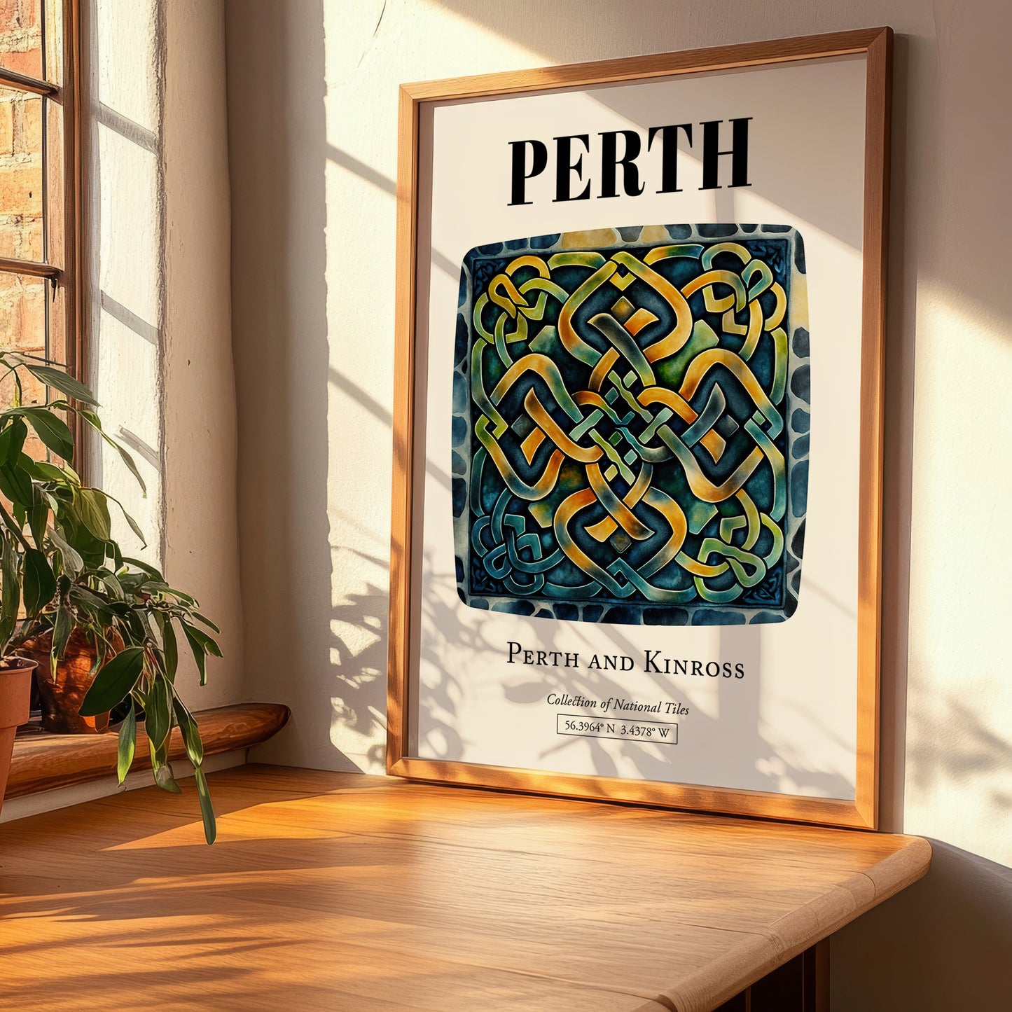 Perth, Scotland – Travel Poster, clean layout with no caption