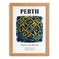 Perth, Scotland – Travel Poster, set in oak frame