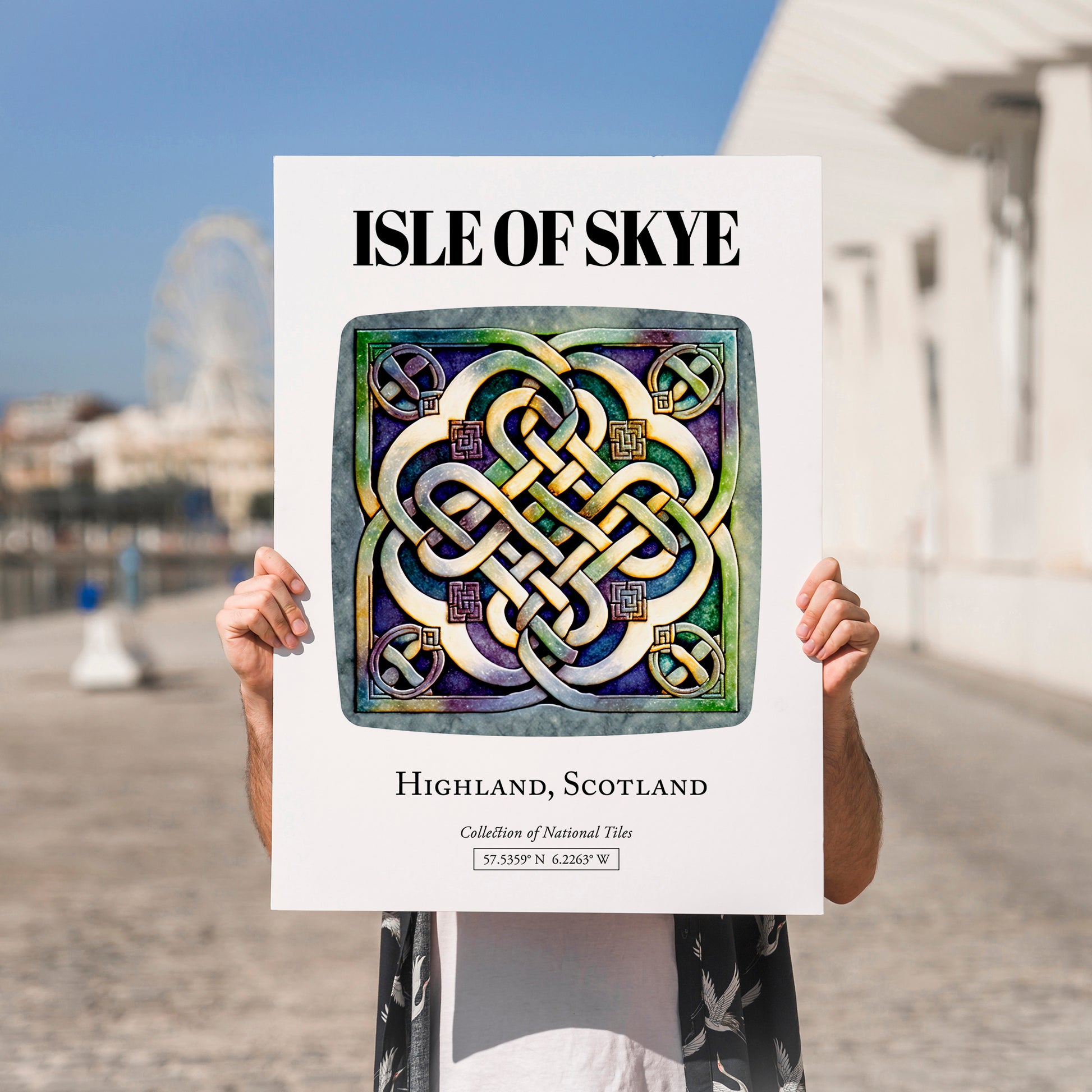 Isle Of Skye, Scotland – Cityscape Wall Art, no-text version framed in wood