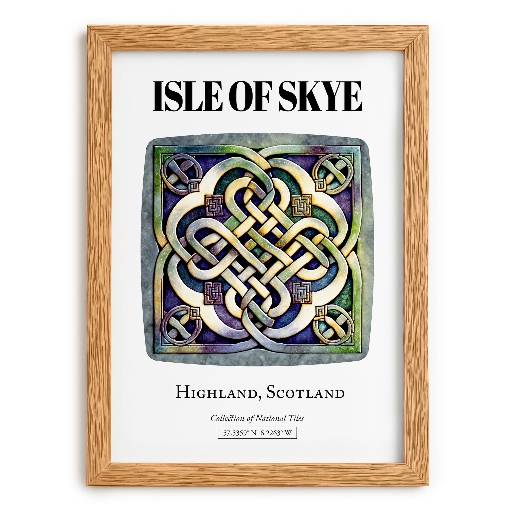 Isle Of Skye, Scotland – Cityscape Wall Art, set in oak frame