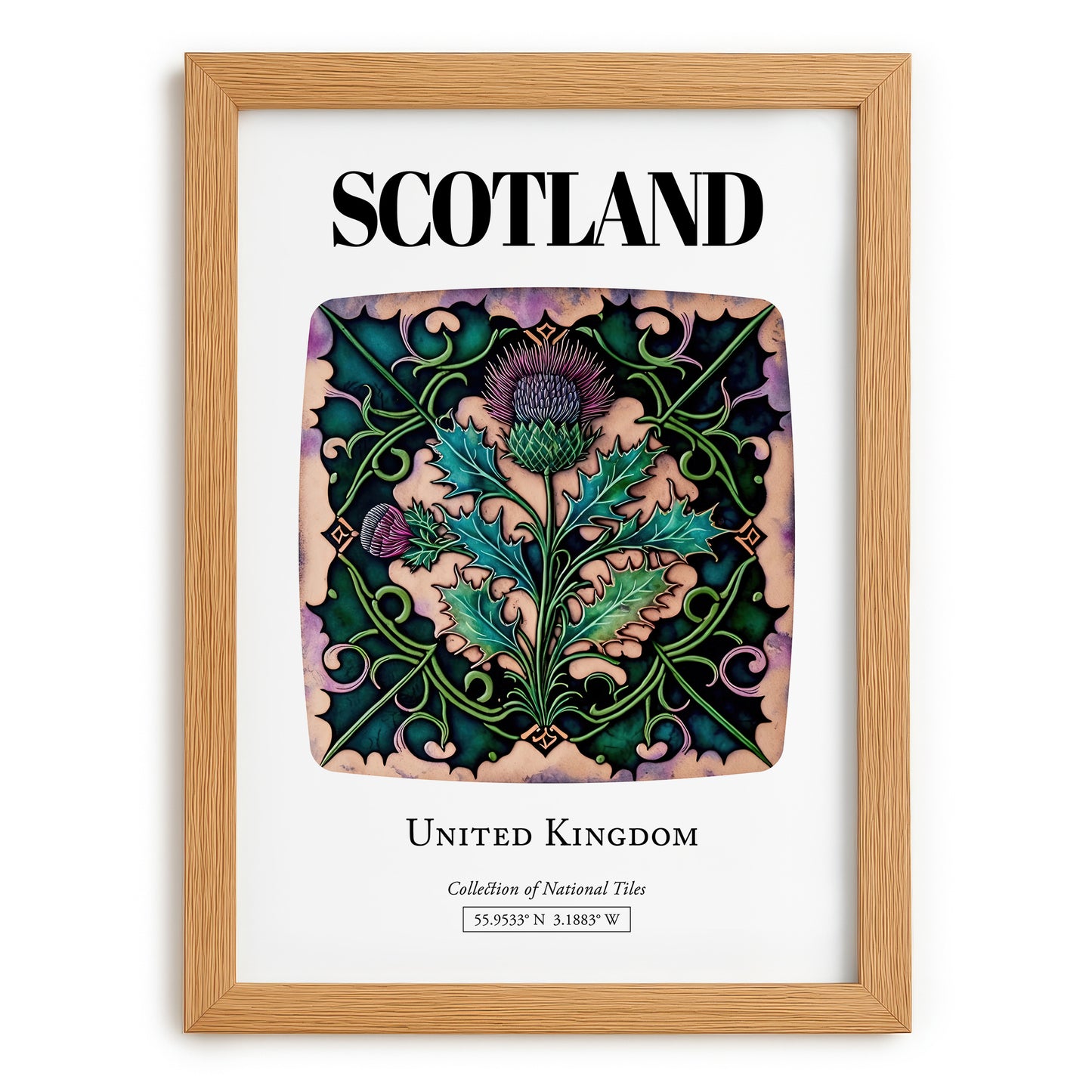 Aviemore, Scotland – Cityscape Wall Art, set in oak frame