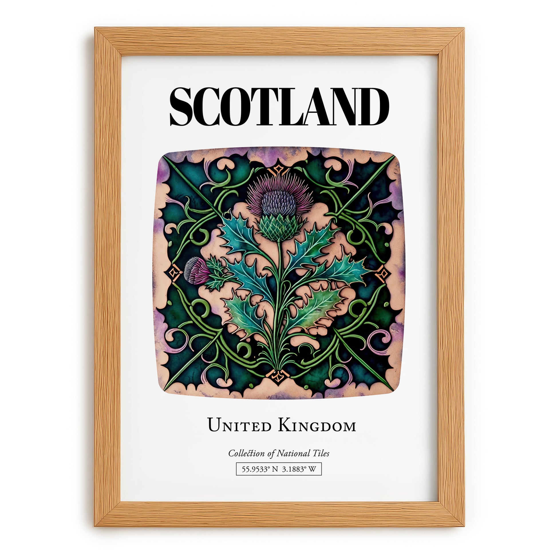 Aviemore, Scotland – Cityscape Wall Art, set in oak frame