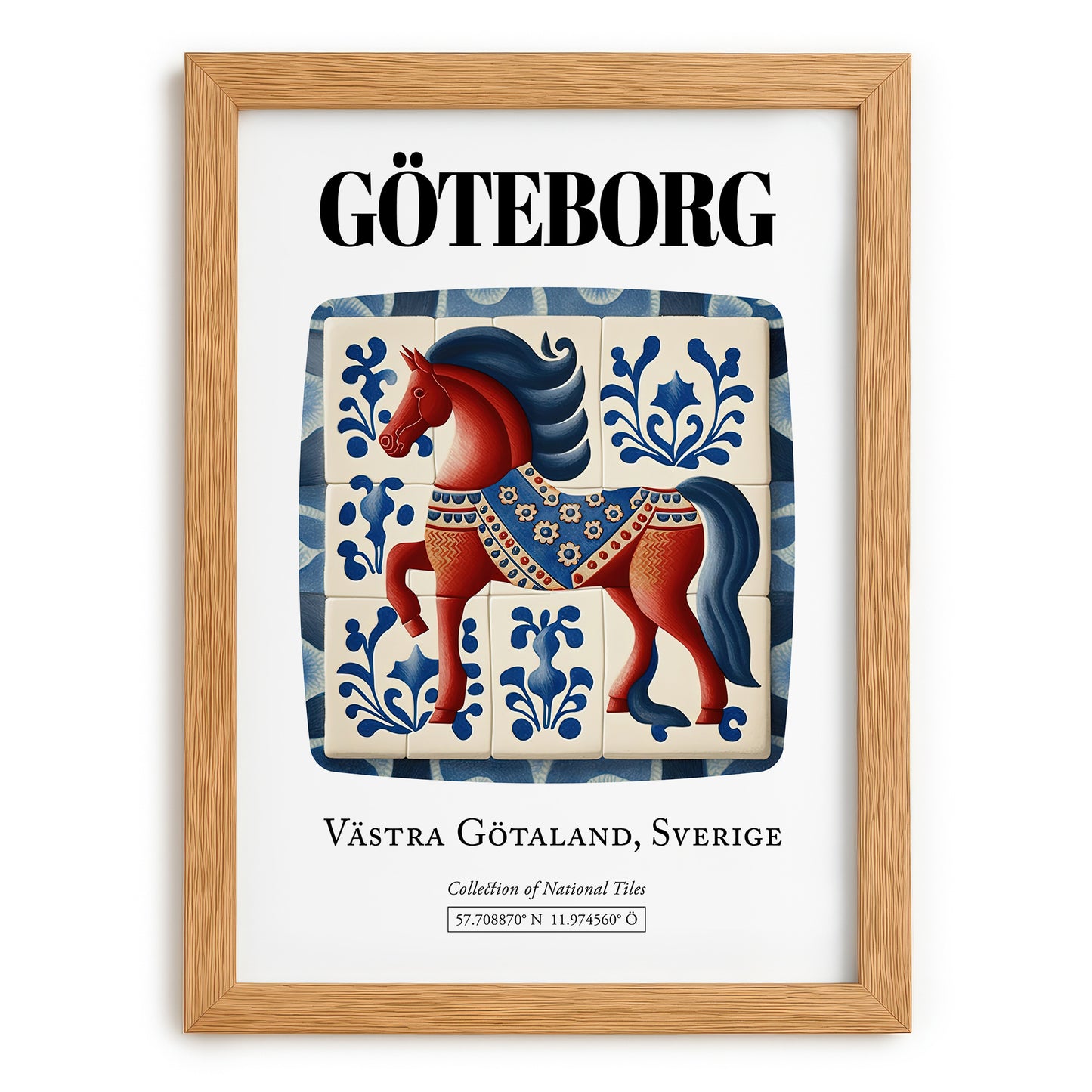 Göteborg, Sweden – Dream Destination Decor, set in oak frame