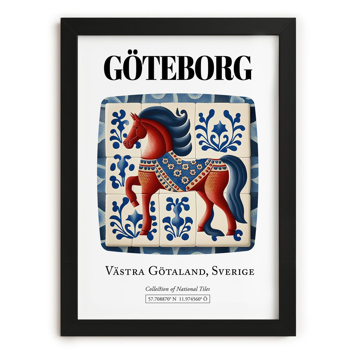 Göteborg, Sweden – Dream Destination Decor, in sleek black frame