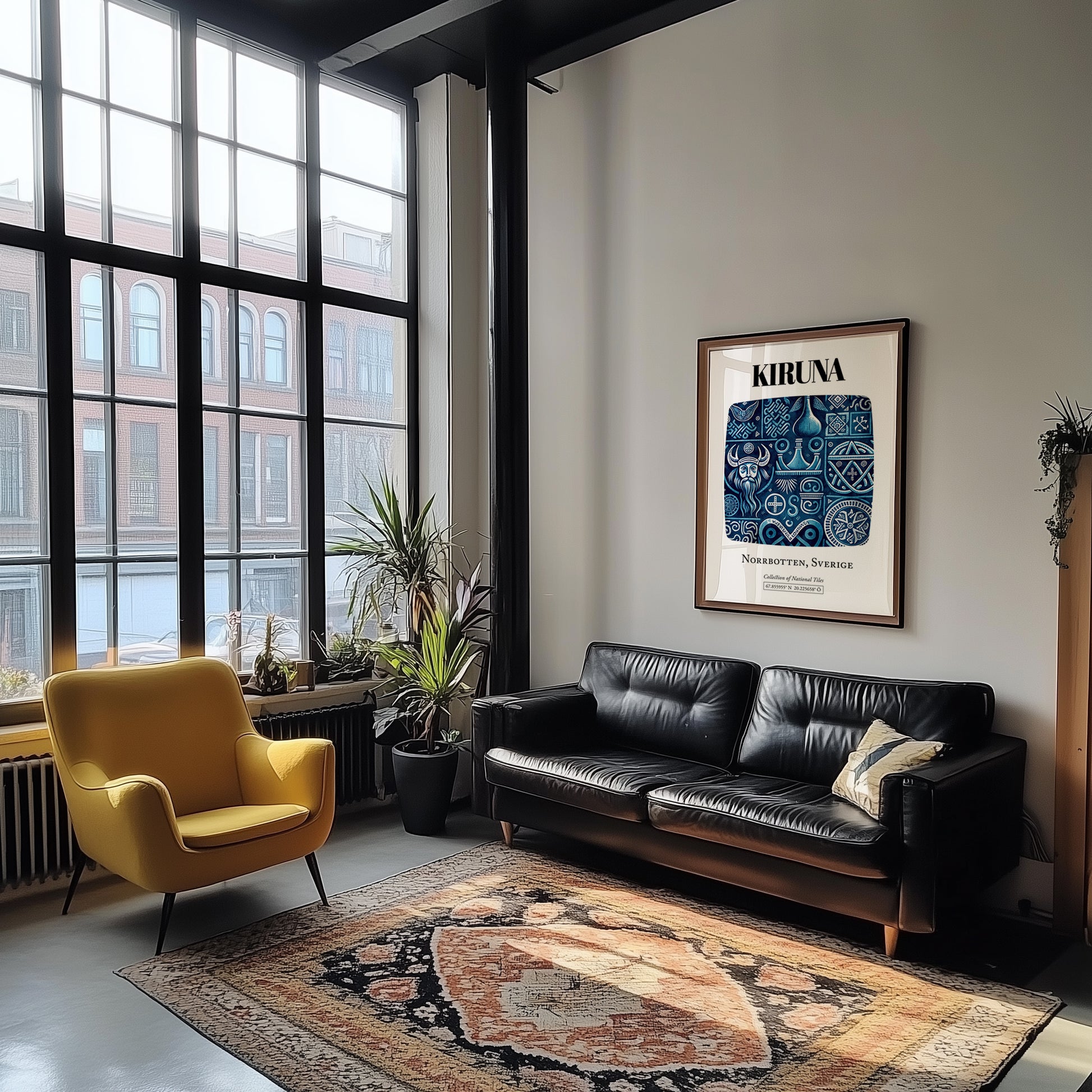 Kiruna, Sweden – Wanderlust-Inspired Poster, unframed on coastal sand