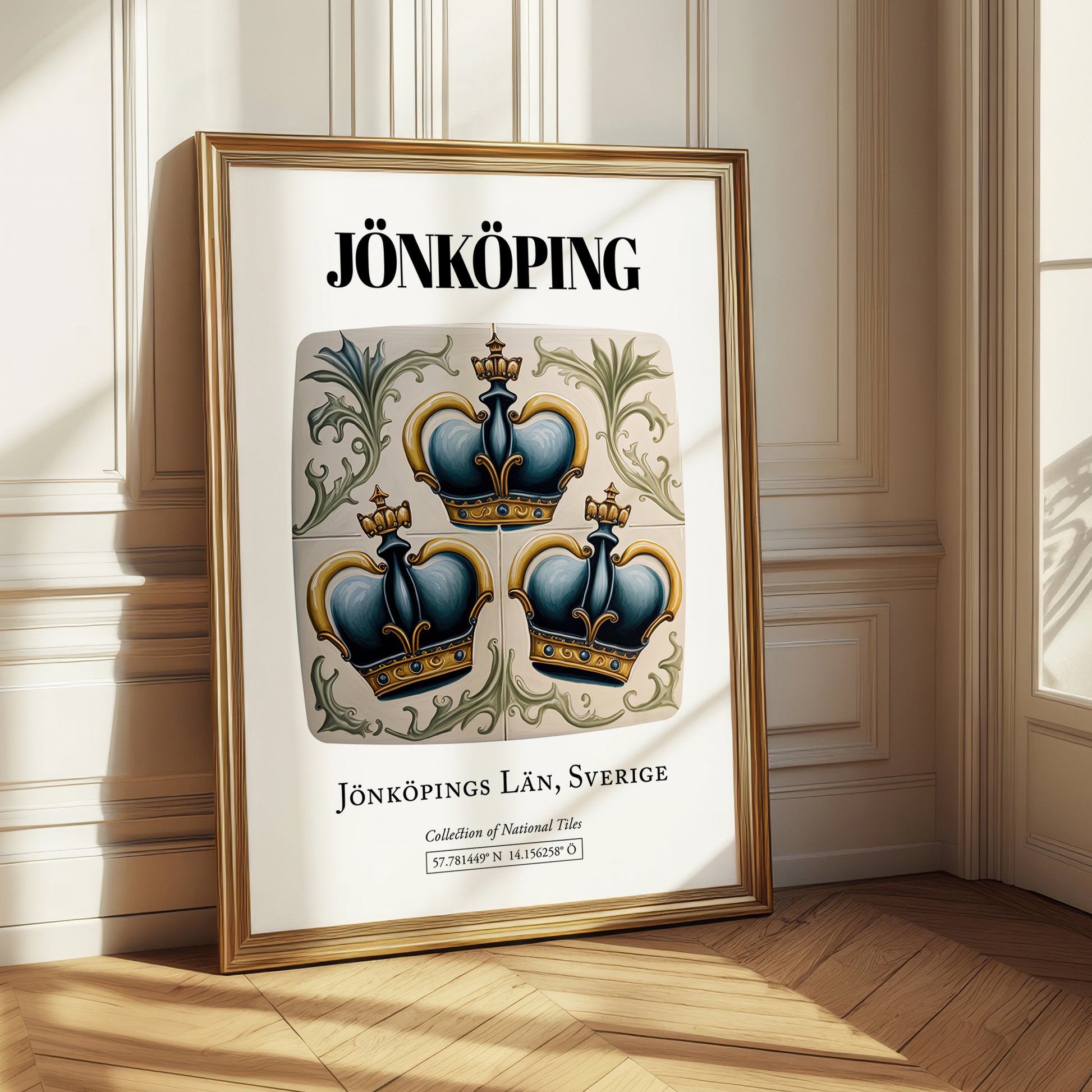 Jönköping, Sweden – Travel Print, styled in a charming Paris street view