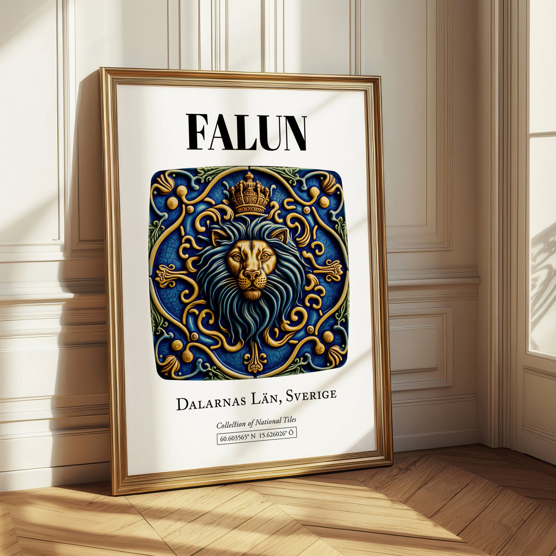 Falun, Sweden – Travel Poster, styled in a charming Paris street view