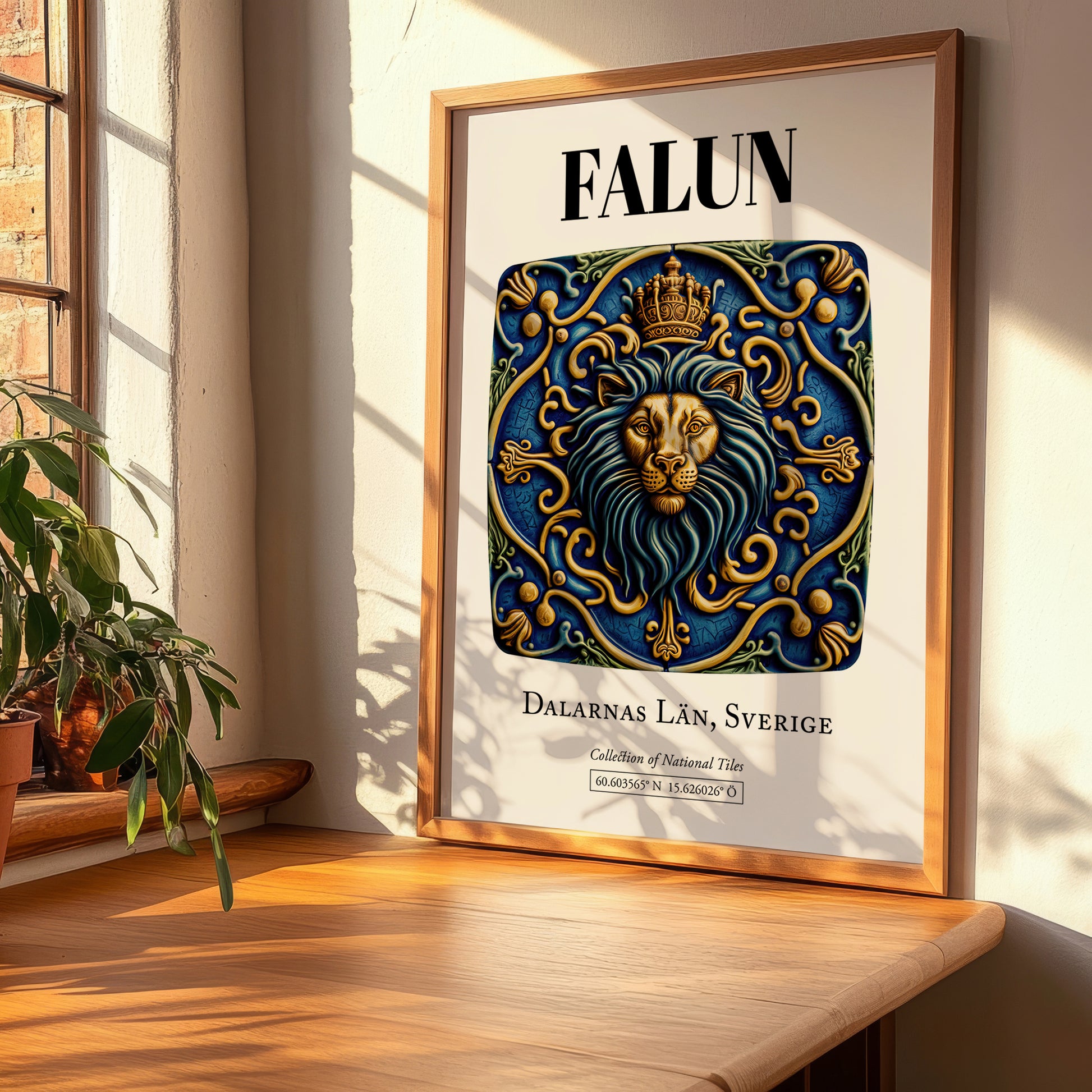 Falun, Sweden – Travel Poster, clean layout with no caption