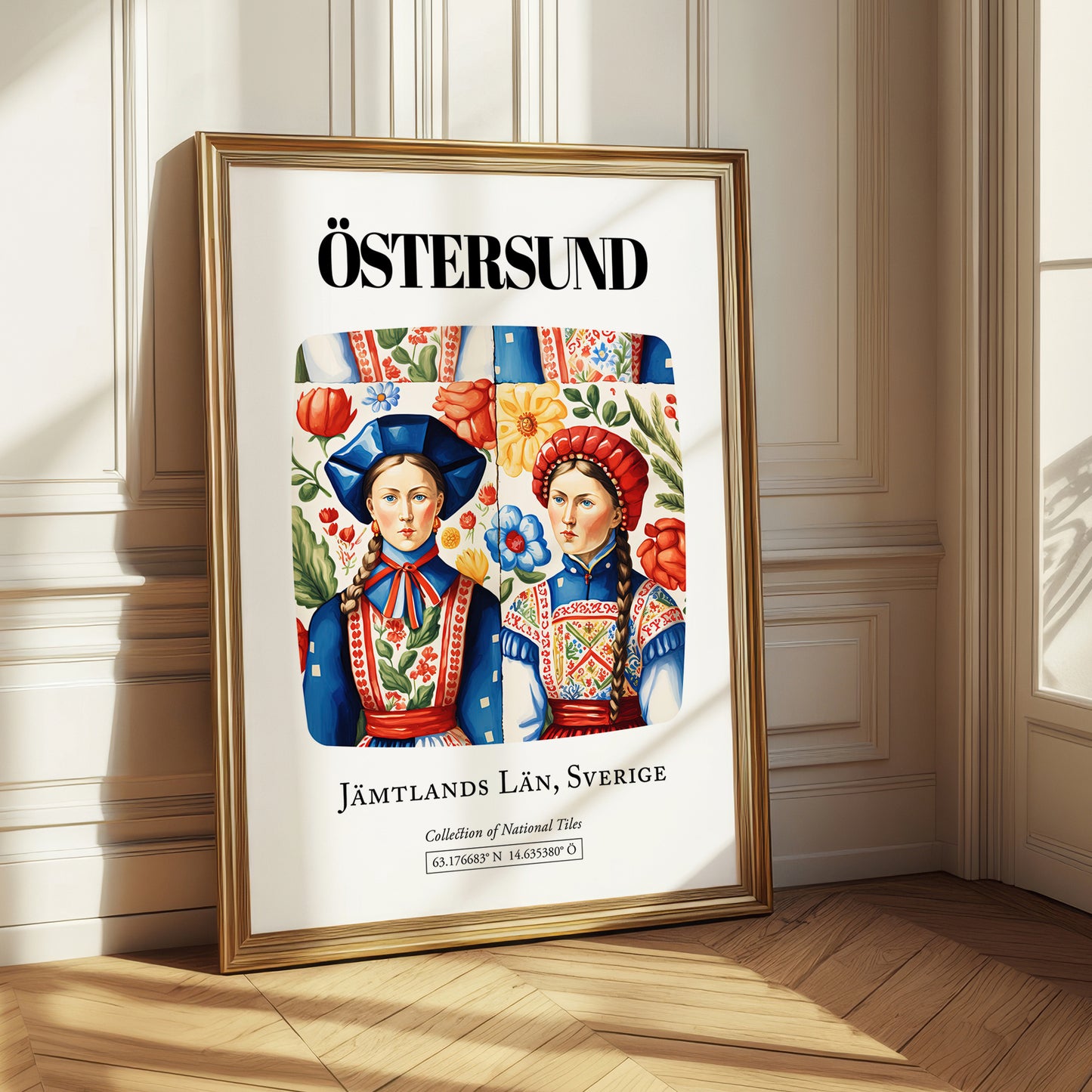 Östersund, Sweden – Travel Poster, styled in a charming Paris street view