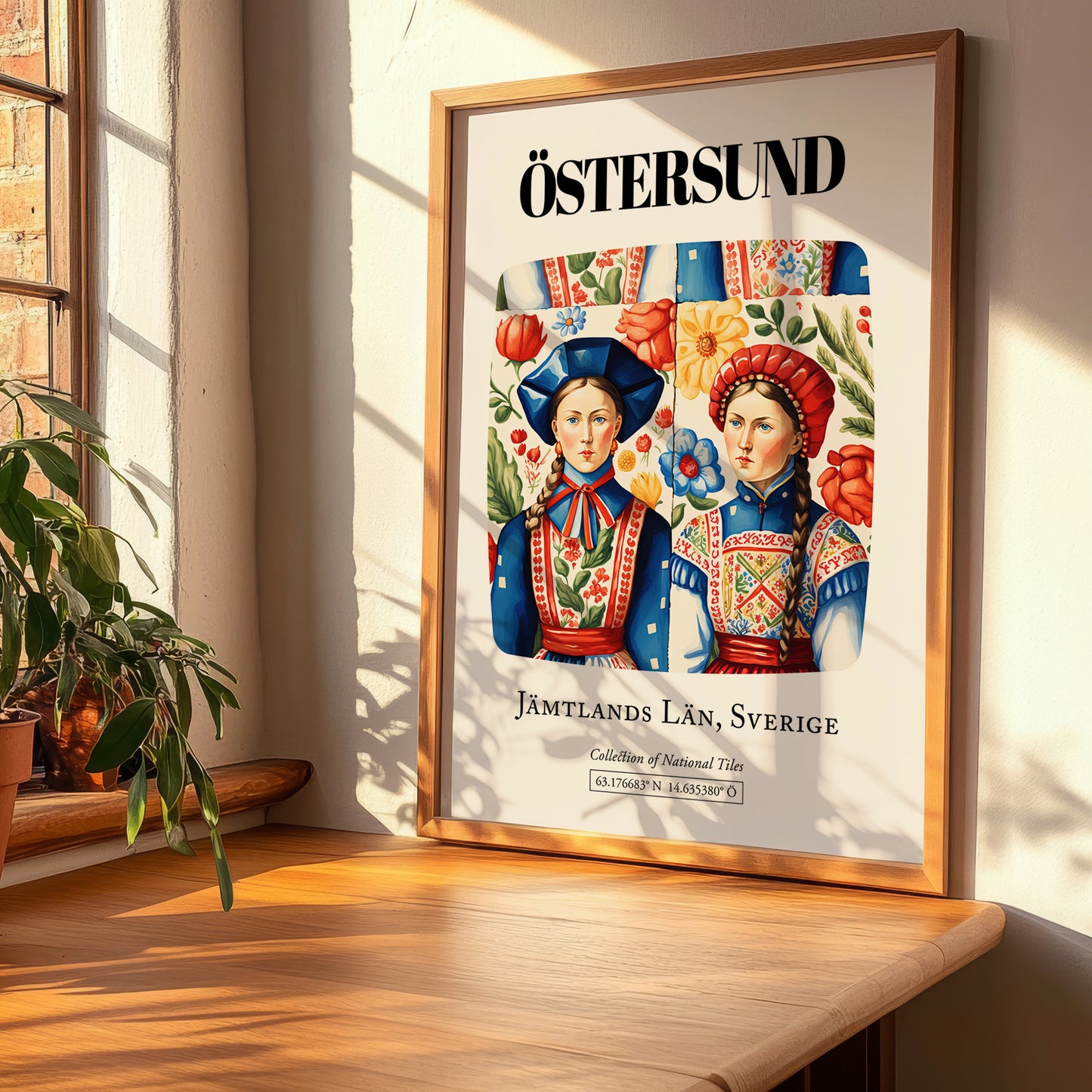 Östersund, Sweden – Travel Poster, clean layout with no caption