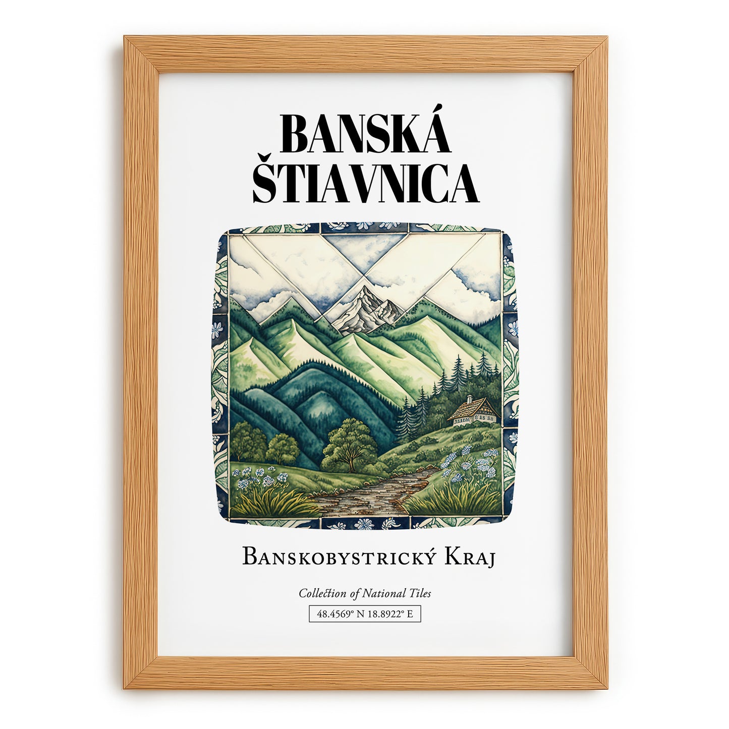 Banská Štiavnica, Slovakia – Global Wall Art, set in oak frame