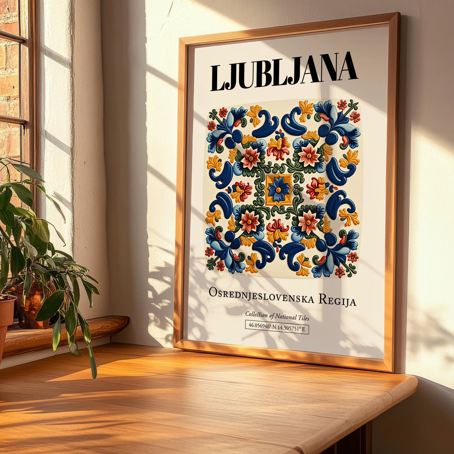 Ljubljana, Slovenia – Architectural Travel Art, clean layout with no caption
