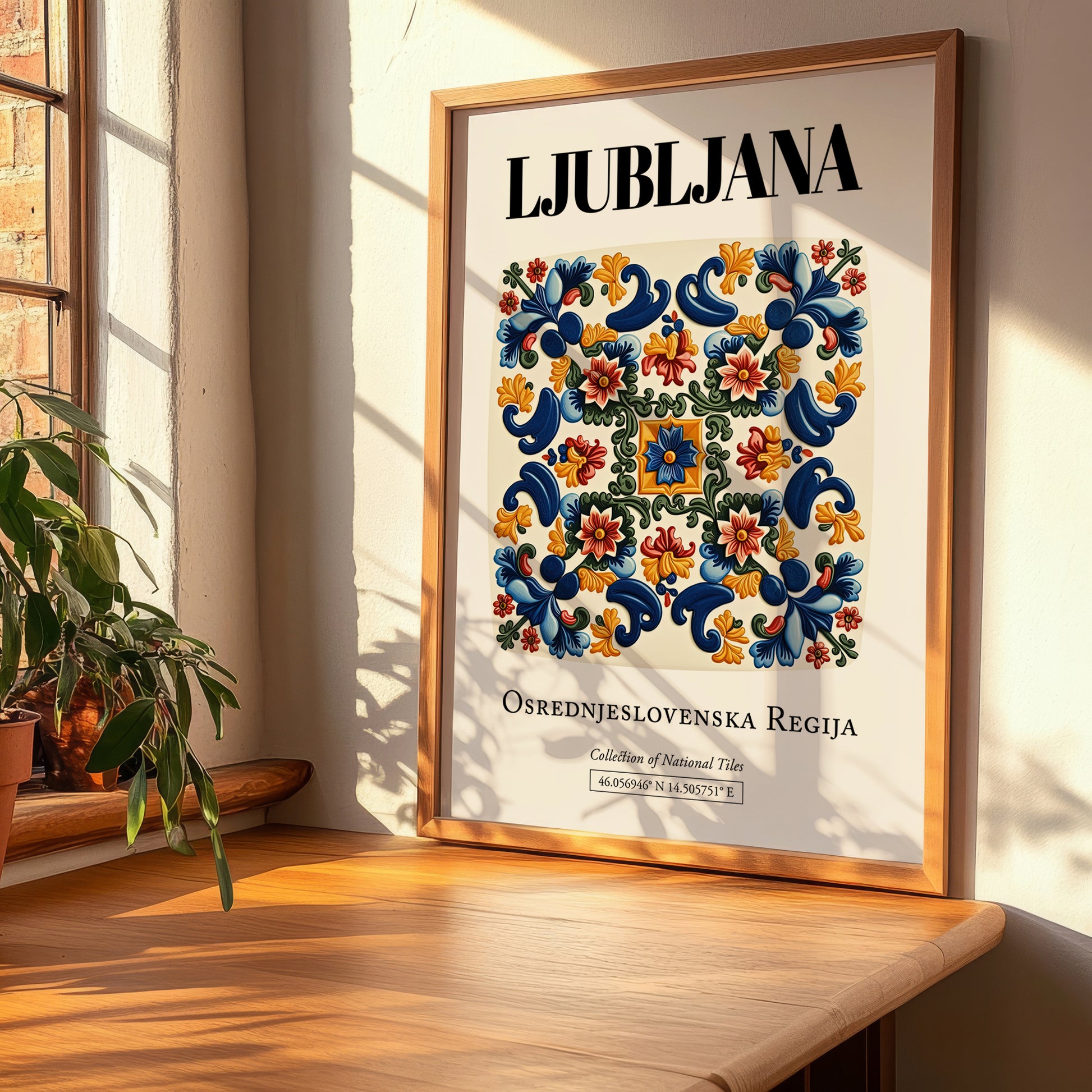 Ljubljana, Slovenia – Architectural Travel Art, clean layout with no caption