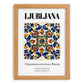 Ljubljana, Slovenia – Architectural Travel Art, set in oak frame