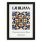 Ljubljana, Slovenia – Architectural Travel Art, in sleek black frame