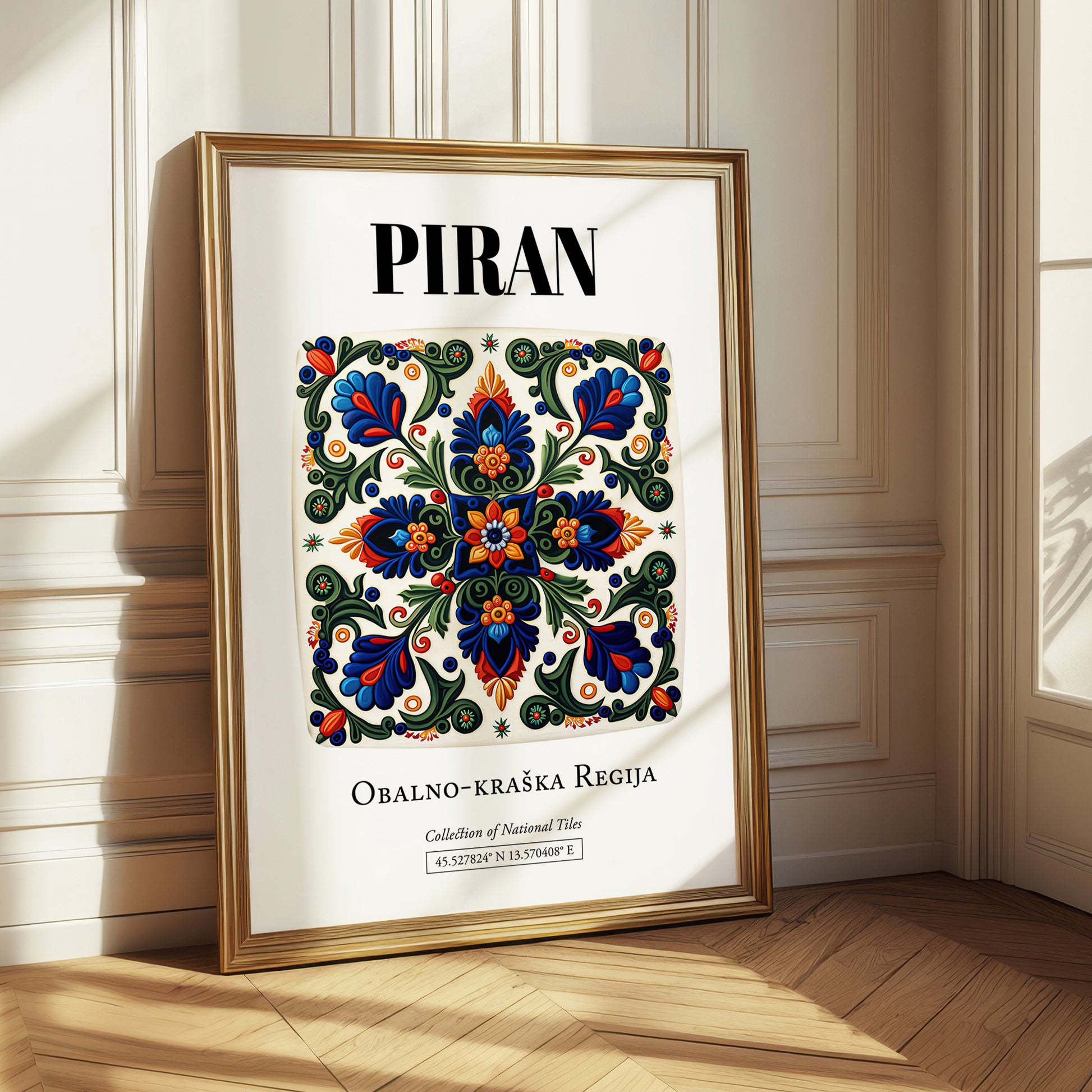 Piran, Slovenia – Travel Poster, styled in a charming Paris street view