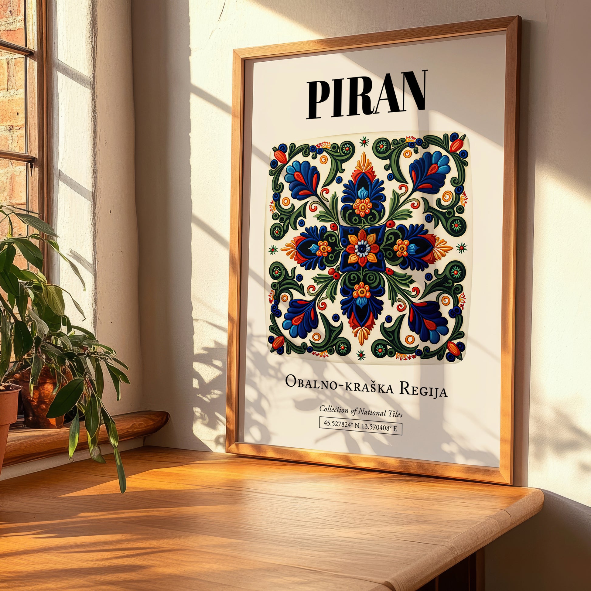 Piran, Slovenia – Travel Poster, clean layout with no caption